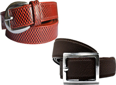 

Wholesome Deal Women Casual Multicolor Synthetic Belt, Red and brown