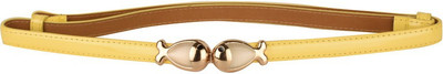 

Tiekart Women Casual Yellow Metal Belt