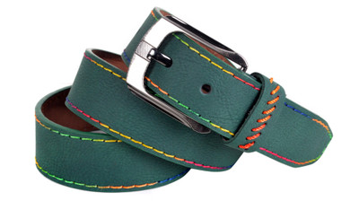 61% OFF on Drakemen Men Casual Green Artificial Leather Belt