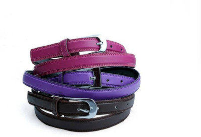 

SUNRISE ENTERPRISES Girls Casual, Evening, Formal, Party Pink, Purple, Black Artificial Leather, Fabric Belt, Pinkpurpleblack04312