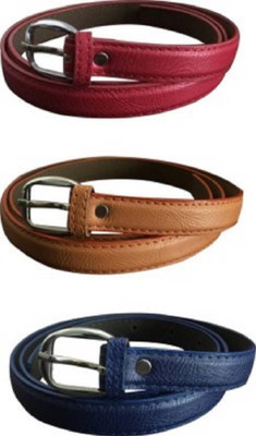 

SUNRISE ENTERPRISES Girls Casual, Evening, Formal, Party Maroon, Brown, Blue Artificial Leather, Fabric Belt, Maroonbrownblue04218