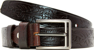 

RAZA Men Casual Brown Genuine Leather Belt, Reddish brown