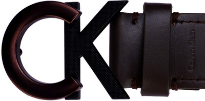 

Calvin Klein Men Casual Brown Genuine Leather Belt, Coffee bean