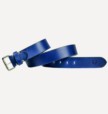 

99Cells Men Casual Blue Genuine Leather Belt
