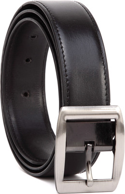 

U+N Men Formal Black Genuine Leather Belt