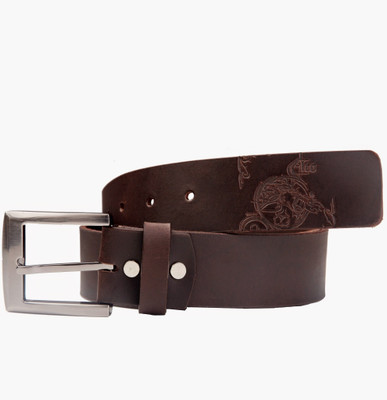 

99Cells Men Casual Brown Genuine Leather Belt