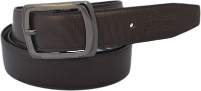 

LEE O Men Brown Genuine Leather Reversible Belt