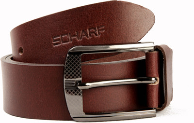 

Scharf Men Formal Tan Genuine Leather Belt, Red 04
