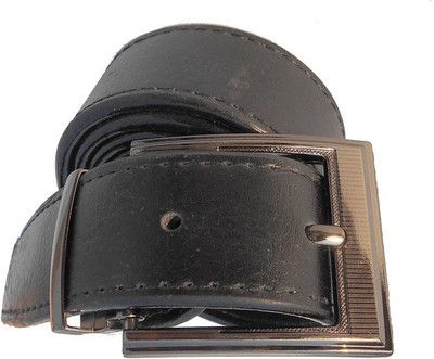 

P&E Men Formal Black Artificial Leather Belt