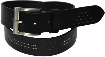 

Pellezzari Men Casual Black Genuine Leather Belt
