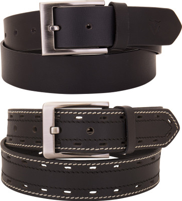 

Valbone Men Formal Black Genuine Leather Belt