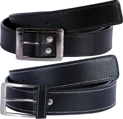 

Kritika's World Men Casual Black Artificial Leather Belt