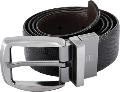 

Raymond Men Black Genuine Leather Belt, White