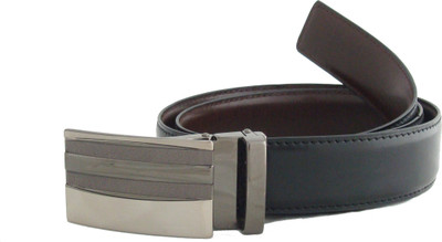 

SFA Men Black Artificial Leather Belt, Black and brown