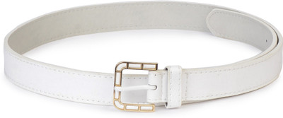 

Buckle Up Women White Artificial Leather Belt