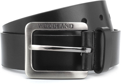 

Woodland Men Black Genuine Leather, Metal Belt