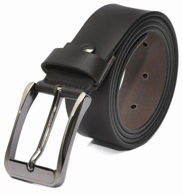 

Readybee Men Black Genuine Leather Belt, Black-200