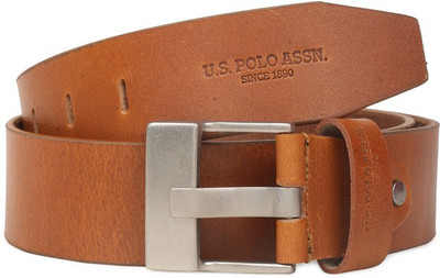 

U.S. Polo Assn Men Casual Brown Genuine Leather Belt, Tan
