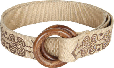 

Anekaant Women Casual Beige Fabric Belt