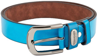 

Swiss Design Men Casual Blue Genuine Leather Belt