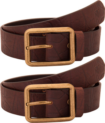 

Valbone Men Formal Brown Genuine Leather Belt
