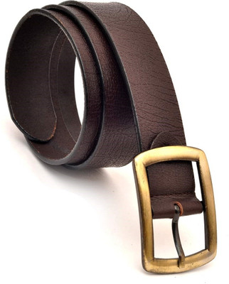 

Hawai Men Formal, Casual Brown Genuine Leather Belt, Brown-01