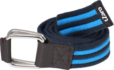 

tZaro Men Casual Blue Canvas, Genuine Leather Belt, Blue : black