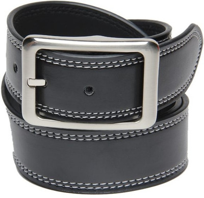 

Walletsnbags Men Casual Black Artificial Leather Belt, Black-38