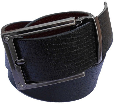 

B.S.Chadha Group Men Formal Black Genuine Leather Reversible Belt, Black2