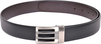 

Scarleti Men Casual Black Genuine Leather Reversible Belt