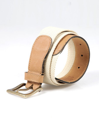 

Basics Men Beige Fabric Belt