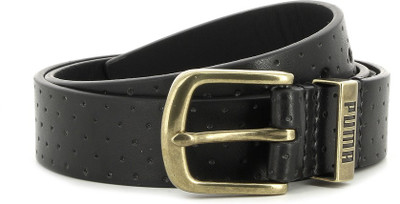 

Puma Women White Belt, Black;gold