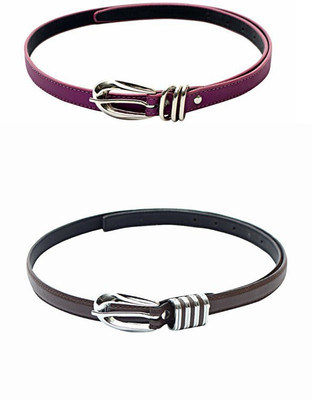 

Skyways Women Casual Pink, Brown Artificial Leather Belt, Brown;pink