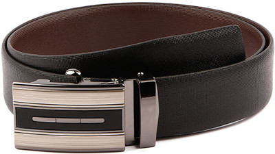 BW Men Formal Black Genuine Leather Reversible Belt