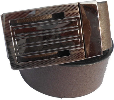 

B.S.Chadha Group Men Formal Brown Genuine Leather Belt