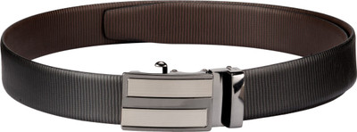 

Teakwood Men Casual Black Genuine Leather Reversible Belt