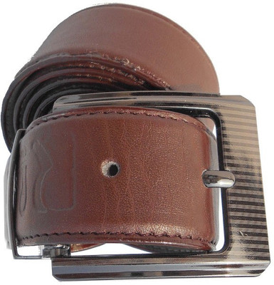 P&E Men Formal Brown Artificial Leather Belt