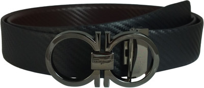 

Ammvi Creations Men Formal, Party, Evening Black Genuine Leather Reversible Belt