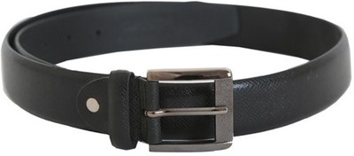 

Lino Perros Men Casual Black Genuine Leather Belt