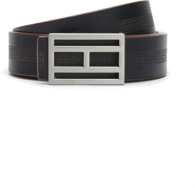 

Tommy Hilfiger Men Casual Multicolor Genuine Leather Reversible Belt, Navy/tan