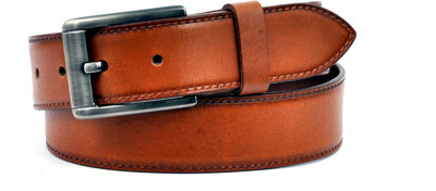 

Pellezari Men Casual Tan Genuine Leather Belt