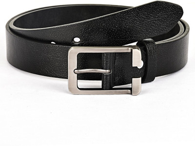 

Buckle Up Men Formal Black Genuine Leather Belt