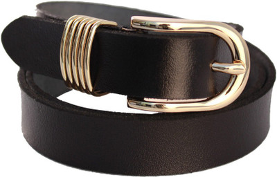 

Lion Heart Women Casual Black Genuine Leather Belt