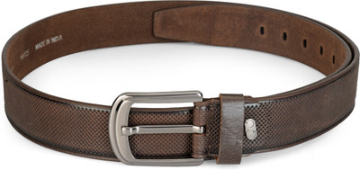 

Teakwood Men Beige Genuine Leather Belt, Black