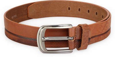 

Teakwood Men Beige Genuine Leather Belt