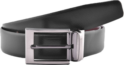 

Buckle Up Men Formal Black Genuine Leather Reversible Belt