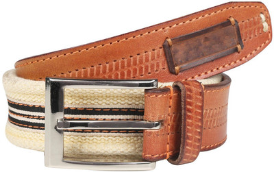 

You2Deal Boys Casual Multicolor Genuine Leather Belt, Cream