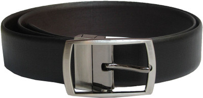 

eXcorio Men Formal Brown Genuine Leather Reversible Belt, Black;brown
