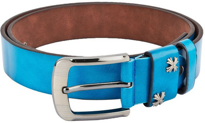 

Swiss Design Men Casual Blue Genuine Leather Belt