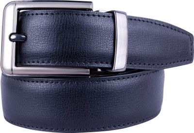 

Cops Men Formal Black Artificial Leather Reversible Belt